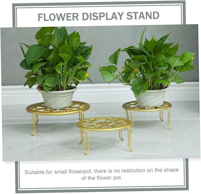 balacoo Boho Room Decor Iron Flower Pot Stand Balcony Garden Plant Display Rack