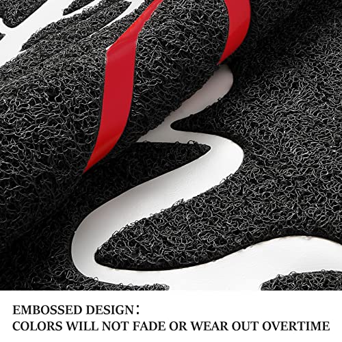 Door Mat, Welcome Mat Low Profile Floor Mat Front Doormat Indoor and Outdoor Doormat Non Slip Rugs for Entryway, Patio, High Traffic Areas (32"x20", Black-Home) - color: Black-home, size: 1'8" x 2'8" (Rectangular)
