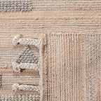SAFAVIEH Natura Collection Accent Rug - 3' x 5', Natural & Beige, Flat Weave Boho Braided Tassel Jute & Wool Design, Ideal for High Traffic Areas in Entryway, Living Room, Bedroom (NAT278A) - size: 3' x 5' (Rectangular)