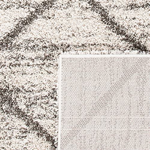 SAFAVIEH Hudson Shag Collection Runner Rug - 2'3" x 6', Grey & Beige, Modern Trellis Design, Non-Shedding & Easy Care, 2-inch Thick Ideal for High Traffic Areas in Living Room, Bedroom (SGH281J) - color: Grey/Beige, size: 2'3" x 6' (Runner)