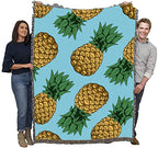 Pure Country Weavers Pineapple Blanket - Garden Floral Gift Tapestry Throw Woven from Cotton - Made in The USA (72x54) - color: Pineapple