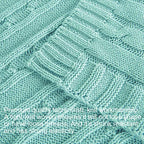 NTBAY 100% Pure Cotton Cable Knit Toddler Blanket, Super Soft Warm Breathable 30x40 Baby Blanket for Crib, Stroller, Nursery, Travel, Newborn, 30x40 Inches, Light Blue - color: Light Blue