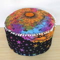 Indian Mandala Cotton Floor Pillow Ottoman Pouf Cover Bohemian Living Room Decor Footstool Cushion Cover Kids Bean Bag Seating Throw Pet Dog Bed