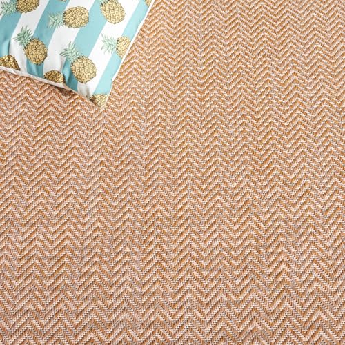 SAFAVIEH Outdoor Accent Rug 2'x3'7" - Courtyard Collection - Coastal Design, Natural & Cream, Durable & Easy Cleaning, Ideal for Patio, Entryway, Mudroom (CY8022-03012) - color: Natural/Cream, size: 2' x 3'7" (Rectangular)