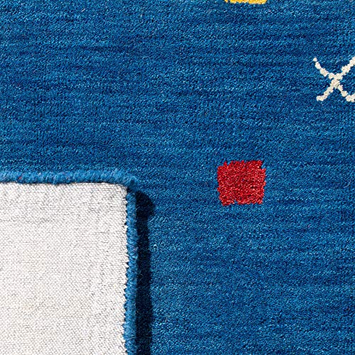 SAFAVIEH Himalaya Collection Runner Rug - 2'3" x 6', Blue, Handmade Boho Tribal Wool, Ideal for High Traffic Areas in Living Room, Bedroom (HIM563M) - color: Blue, size: 2'3" x 6' (Runner)