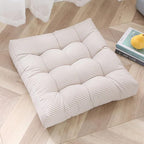 Tiita Chair Cushions 22"x22" Square Windows Pad for Adults Seating Pillows Set of 2, Beige