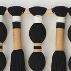 Flber Macrame Wall Hanging Black Sphericity Cotton Tassels Textile Hanging Geometric Yarn Wall Art for Bedroom Living Room Decor 15.7" W x 39" L
