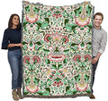 Pure Country Weavers William Morris Lodden Rose Blanket - Arts & Crafts - Gift Tapestry Throw Woven from Cotton - Made in the USA (72x54) - color: Rose, size: Large