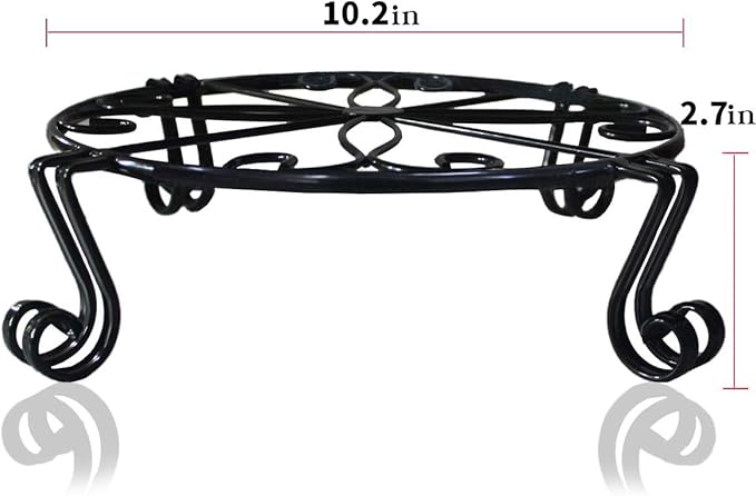 Plant Stand for Heavy Duty Potted Holder Indoor Outdoor Metal Rustproof Iron Garden Container Round Supports Rack for Planter Bronze, Pumpkin Stand Outdoor