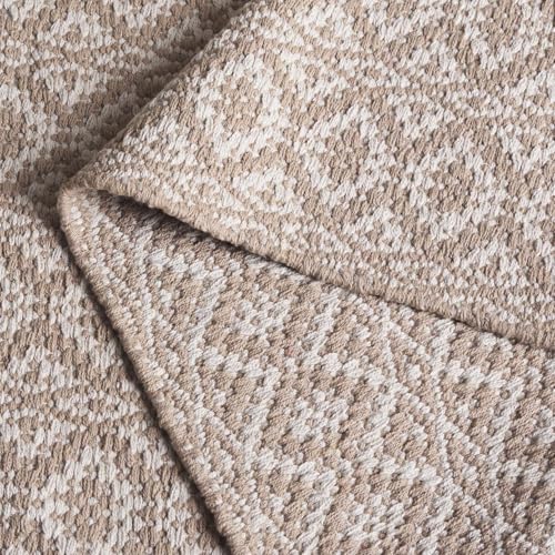 SAFAVIEH Montauk Collection Accent Rug - 2'3" x 3'9", Ivory & Beige, Handmade Cotton, Ideal for High Traffic Areas in Entryway, Living Room, Bedroom (MTK716G) - color: Ivory/Beige, size: 2'3" x 3'9" (Rectangular)