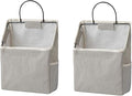 Wall-Hanging Storage Bags, Desktop Organizer Basket Cotton Linen Hanging Storage Basket for Kitchen,Bderoom,Living Room (#2 Grey)