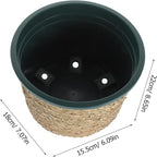 balacoo Straw Decorative Flower Pot Basket Plant Pot Storage for Boho Home Decor