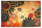 Contemporary Boho Retro Style Abstract Living Room Floor Carpets,Non-Skid Indoor/Outdoor Large Area Rugs,20"x31" Lotus - size: 1'8" x 2'7" (Oblong)