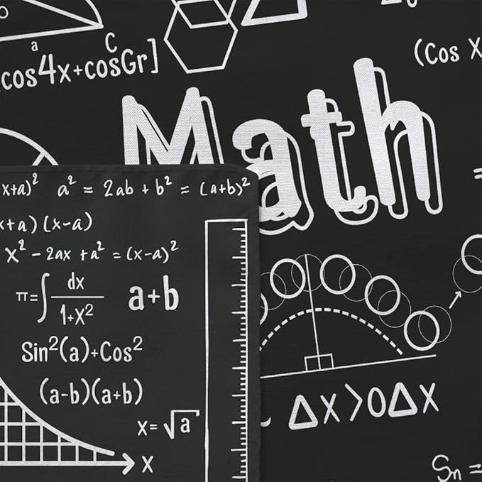 Math Classroom Tapestry, Equations Art Window Tapestries Wall Hanging for Bedroom College Dorm Mathematics Room High School Teacher Office Decor 60X40" Education Poster
