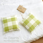 CARRIE HOME Spring Sage Green Plaid Pillow Covers 20x20 Set of 2, Green Decorative Buffalo Plaid Couch Pillows, Farmhouse Spring Home Decor Indoor Checkered Pillow Cover (No Pillow Inserts)