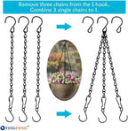 YINGFENG 10 Pack 9.5 Inch Black Hanging Chains, Garden Plant Hangers for Hanging Bird Feeders, Billboards, Chalkboards, Basket, Planters, Lanterns, Wind Chimes and Decorative Ornaments Etc.