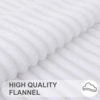 Simmore Decorative Spring Throw Pillow Covers 18x18 Set of 2, Soft Natural Plush Flannel Double-Sided Fluffy Couch Pillow Covers for Sofa Living Room, White