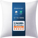 Phantoscope Pillow Inserts, Hypoallergenic 100% Virgin Fiber Square Form Microfiber Throw Pillow Inserts, Couch Bed Pillows 45x45 cm, 18x18 Inch (Pack of 1)