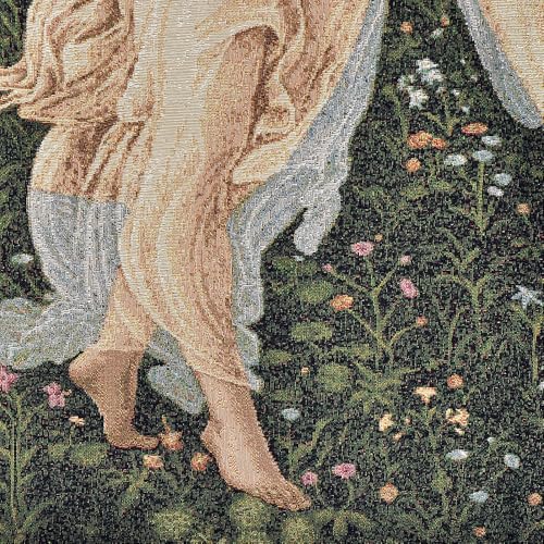 AureoMadis Jacquard Woven Tapestry Wall Hanging, Botticelli Three Graces (Primavera), Vintage Renaissance Medieval Home Decor, 28.5x42 inch, Fully Lined with Dual Rod Pockets (Yellow：Three Graces-with lining) - color: Yellow：Three Graces-with lining