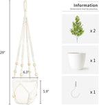 Mkono Fake Hanging Plant with Pot, Artificial Plants for Home Spring Decor Indoor Macrame Plant Hanger with Fake Vines Faux Hanging Planter Greenery for Bedroom Bathroom Office Decoration