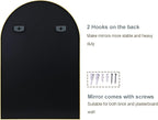 Arched Wall Mirror for Bathroom,Mirrors for Wall,24''x36'',Vanity Mirror for Bedroom Dresser, Entryway, Living Room, Metal Frame (36''x24'',Black)