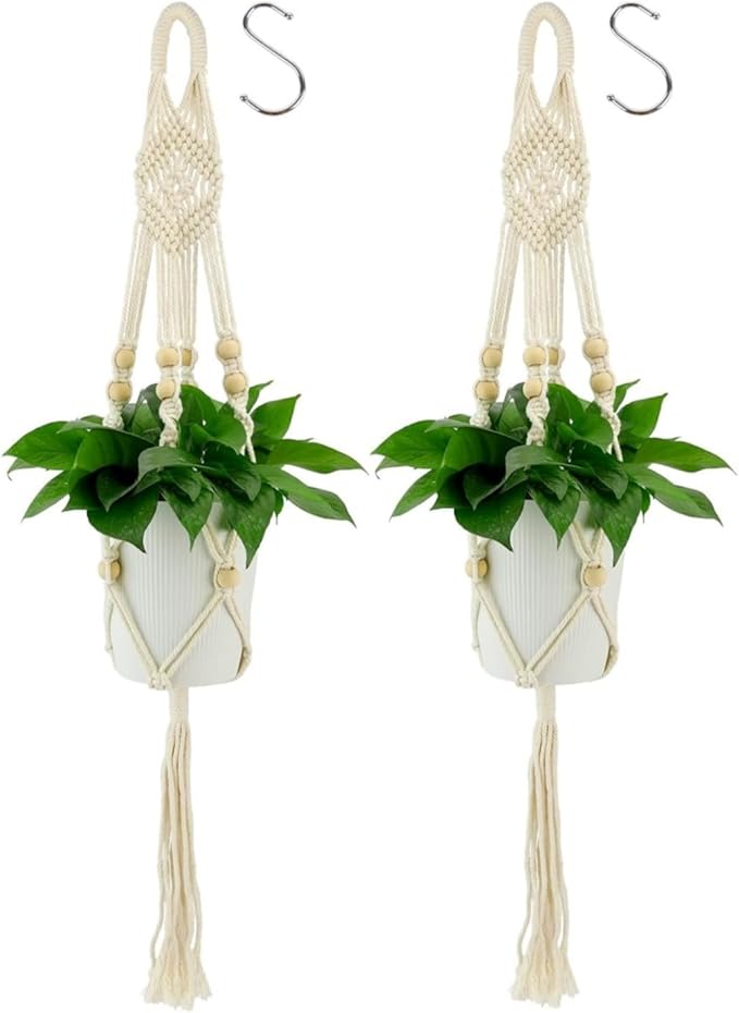 Hanging Planter For Indoor Plants,Macrame Plant Hanger,2Pcs Plant Hanger,Hanging Plant Holder,Plant Hangers,Plant Holder,Plant Hangers Indoor,Macrame Plant Hangers Indoor,Plant Hangers Indoor Macrame