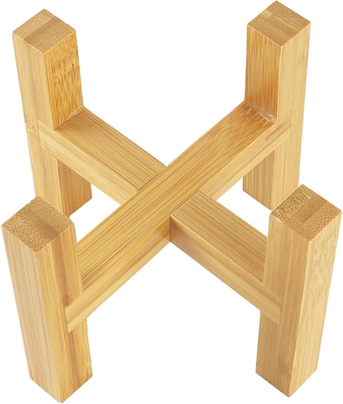 Modern Mini Plant Stand, Wood Flower Pot Holder, Up to 3.5" Diameter Planter, Display Potted Rack, Prevent The Floor Wet, Not Include Ceramic Planter Pot