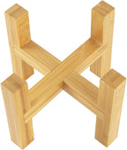 Modern Mini Plant Stand, Wood Flower Pot Holder, Up to 3.5" Diameter Planter, Display Potted Rack, Prevent The Floor Wet, Not Include Ceramic Planter Pot