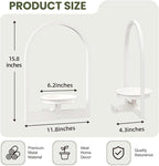 Wall Planters for Indoor Plants Window Plant Shelves Set of 2, White Wall Plant Holder - Premium Metal Hanging Plant Holder for Indoor Outdoor Decor