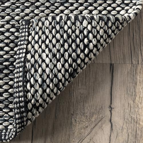 Nuloom Alessi Hand Woven, Grey, 11'6" x 14'6", Solid, Cotton, Soft and Gentle, High Traffic, Stain Resistant, Easy Clean, Durable Area Rug for Bedroom, Living Room, Dining Space, Den, Foyer, Entryway - color: Grey, size: 11'6" x 14'6" (Rectangular)