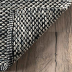 Nuloom Alessi Hand Woven, Grey, 11'6" x 14'6", Solid, Cotton, Soft and Gentle, High Traffic, Stain Resistant, Easy Clean, Durable Area Rug for Bedroom, Living Room, Dining Space, Den, Foyer, Entryway - color: Grey, size: 11'6" x 14'6" (Rectangular)