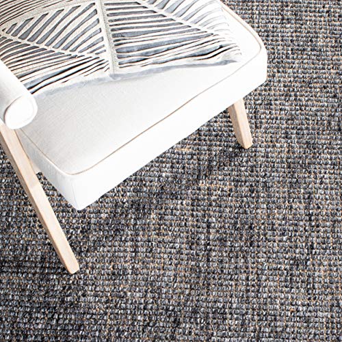 SAFAVIEH Natural Fiber Collection Runner Rug - 2'3" x 6', Charcoal & Natural, Handmade Woven Fringe Jute, Ideal for High Traffic Areas in Living Room, Bedroom (NF826H) - color: Charcoal/Natural, size: 2'3" x 6' (Runner)