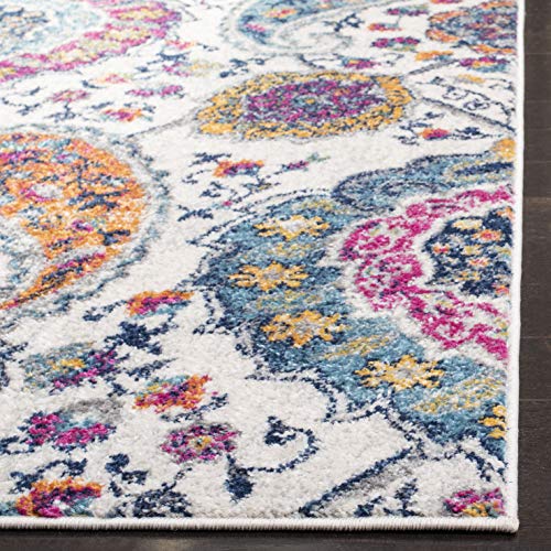 SAFAVIEH Madison Collection Runner Rug - 2'3" x 8', Cream & Multi, Boho Chic Glam Paisley Design, Non-Shedding & Easy Care, Ideal for High Traffic Areas in Living Room, Bedroom (MAD600B) - color: Cream/Multi, size: 2'3" x 8' (Runner)