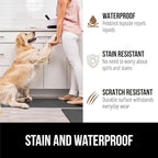 GORILLA GRIP 2 Pack Comfortable Cushioned Kitchen Mats for Floor, 17x29 + 17x59, Waterproof, Stain Resistant, 1/2 Inch Thick Soft Ergonomic Standing Desk Anti Fatigue Mat, Foam Supports Feet, Charcoal