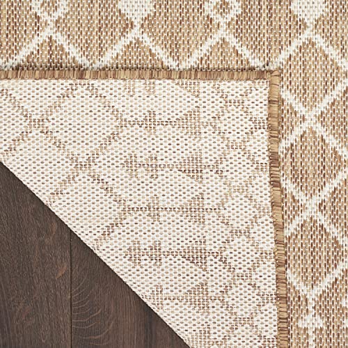 Nourison Home Positano Jute 6' x 9' Area Rug - Easy Clean, Non Shedding, Bed Room, Living Room, Dining Room, Kitchen (6' x 9') - color: Jute, size: 6' x 9' (Rectangular)