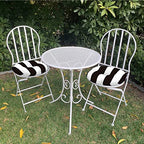 LVTXIII Outdoor Bistro Chair Cushions, 15"x15"x4" Round Patio Chair Cushions, All Weather Tufted Seat Cushions for Patio Furniture Use, Set of 2, Cabana Black - color: Cabana Black