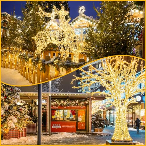 240LED 88Ft Connectable String Lights Indoor Outdoor Clear Wire | Warm White Christmas Lights | Twinkle Fairy Light Plug in with Timer for Bedroom Classroom Wedding Tree Patio Decor - color: Warm White, size: 240LED