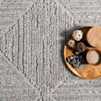Nuloom Kerry Light Grey, 2' x 3', Geometric, Soft and Cozy, High Traffic, Stain Resistant, Easy Clean, Durable Area Rug for Bedroom, Living Room, Dining Space, Den, Foyer, Entryway - color: Kerry Light Grey, size: 2' x 3' (Rectangular)