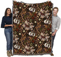 Pure Country Weavers William Morris Golden Lily Sienna Blanket - Arts & Crafts - Gift Tapestry Throw Woven from Cotton - Made in the USA (72x54) - color: Sienna, size: Large