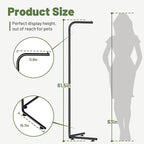 Hanging Plant Stand Indoor, Corner Plant Stands for Indoor Plants, Black Metal Hanging Plant Holder with Suction Base, Standing Plant Hanger for Living Room, Balcony, Garden, Bathroom