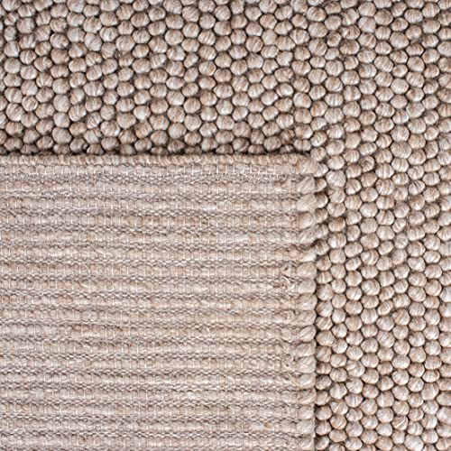 SAFAVIEH Natura Collection Runner Rug - 2'3" x 8', Brown, Handmade Wool Blend, Textured Design, Ideal for Hallway, Bedroom, Foyer (NAT620T) - color: Brown, size: 2'3" x 8' (Runner)