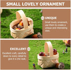 Gadpiparty 36pcs Mini Baskets Party Favor, Mini Woven Baskets With Handles, 4.72 Inch Small Tiny Wooden Candy for Weddings Holidays Easter Party Decor and Kids Crafts