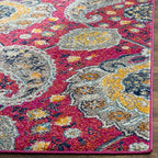 SAFAVIEH Madison Collection Runner Rug - 2'3" x 6', Fuchsia & Gold, Boho Chic Glam Paisley Design, Non-Shedding & Easy Care, Ideal for High Traffic Areas in Living Room, Bedroom (MAD600A) - color: Fuchsia/Gold, size: 2'3" x 6' (Runner)