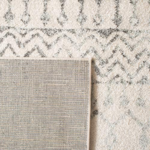 SAFAVIEH Tulum Collection Accent Rug - 2' x 3', Ivory & Grey, Moroccan Boho Distressed Design, Non-Shedding & Easy to Clean, Ideal for Front Door, Kitchen, Entryway, Foyer (TUL270A) - color: Ivory/Grey, size: 2' x 3' (Rectangular)