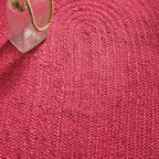 SAFAVIEH Natural Fiber Collection Area Rug - 2'6" x 4' Oval, Fuchsia Pink & Natural Brown, Handmade Jute, Braided Border Design (NF801C) - color: Fuchsia/Natural, size: 2'6" x 4' (Oval)