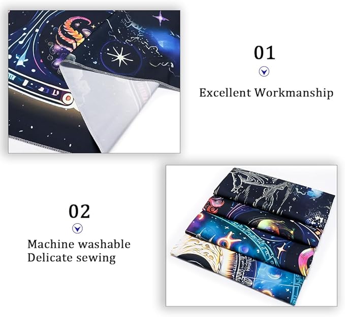 Lahasbja Blacklight Constellation Tapestry UV Reactive Sun and Moon Tapestries Spiritual Zodiac Astrology Wall Tapestries Galaxy Wall Decor Mystic Yin Yang Wall Hanging for Bedroom