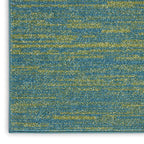 Nourison Home Nourison Essentials Blue Green 2'2" x 7'6" Area Rug - Easy Clean, Non Shedding, Bed Room, Living Room, Dining Room, Kitchen (8' Runner) - color: Blue Green, size: 2'2" x 7'6" (Runner)