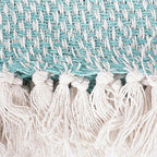 DII Woven Throw Collection 100% Cotton, Basketweave, 50x60, Aqua - color: Aqua, size: 50x60"
