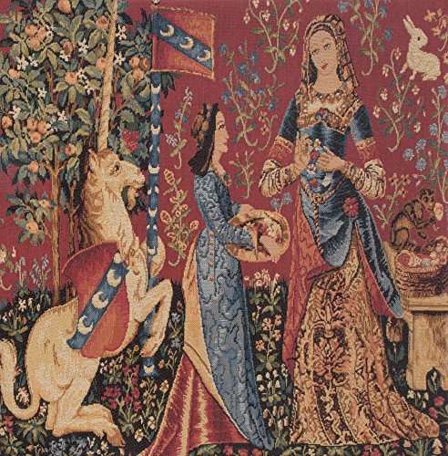Charlotte Home Furnishings Decorative Couch Pillow Cover 18x18 in, Medieval Smell Throw Pillow Cover for Bed, Tapestry Cushion Cases for Living Room Home Decor, European Cotton Jacquard Woven - color: Medieval Smell, size: 18" x 18" (Pack of 1)