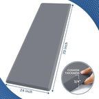 KitchenClouds Kitchen Mat Cushioned Anti Fatigue Rug 24"x70" Water Resistant, Non Slip, Standing and Comfort Desk/Floor Mats for House Sink Office (Grey,0.8inch)